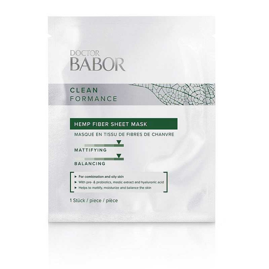 Gesicht BABOR Pflege Trockene Haut | Doctor Babor Cleanformance Hemp Fiber Sheet Mask