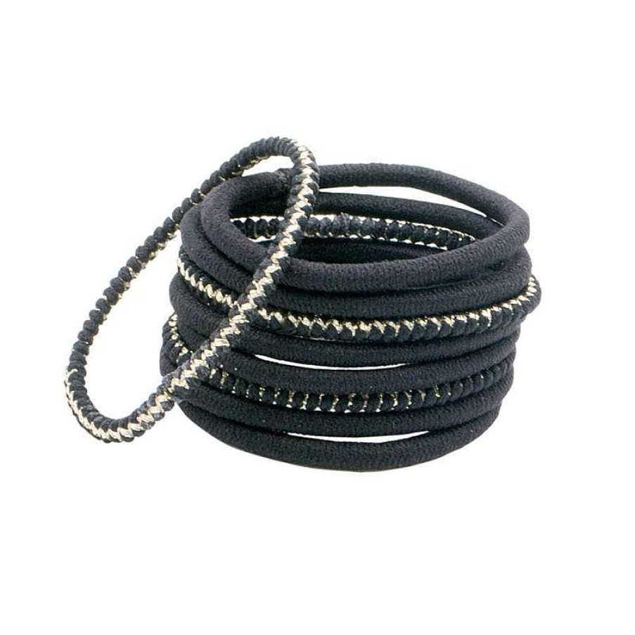 Haare BACHCA | Bachca Large Elastics X9 Black And Lurex - Nora