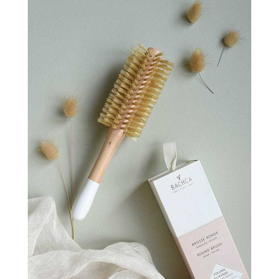 Haare BACHCA | Bachca Round Wooden Hair Brush - 100% Boar Bristles